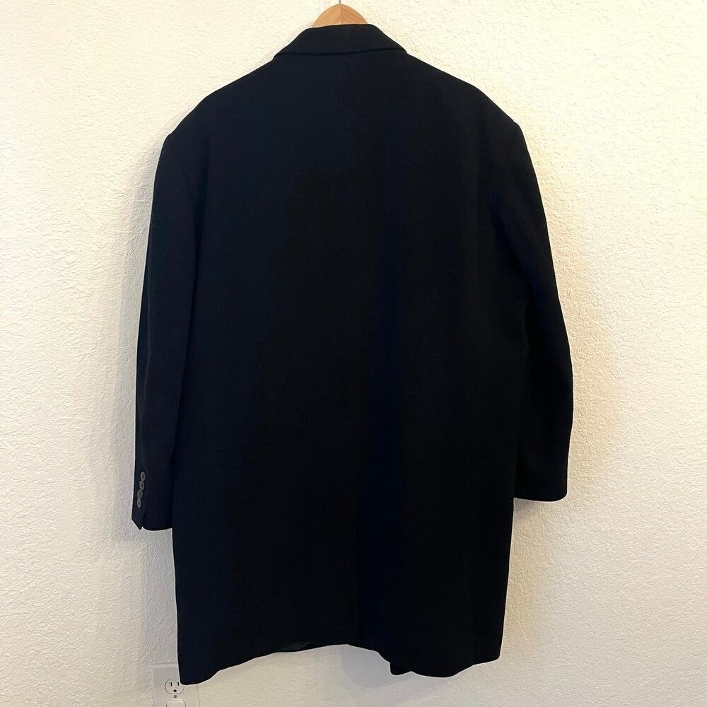 Pronto Uomo Mens Wool Cashmere Coat 42S Long Overcoat Black Dressy Formal Office - Picture 5 of 16
